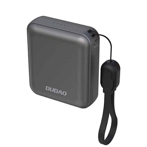Dudao Tehopankki 10000mAh 22.5W USB-C USB-C-kaapelilla - harmaa