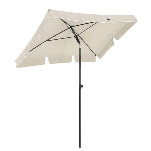 Rektangulær parasol 200x125cm / solparasol med UPF 50+ / altanp