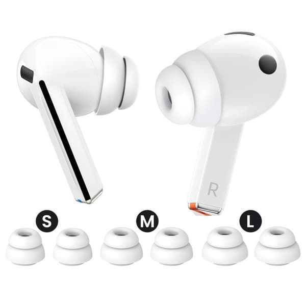 Silikonkuddar till Samsung Galaxy Buds3 Pro S+M+L - Vit
