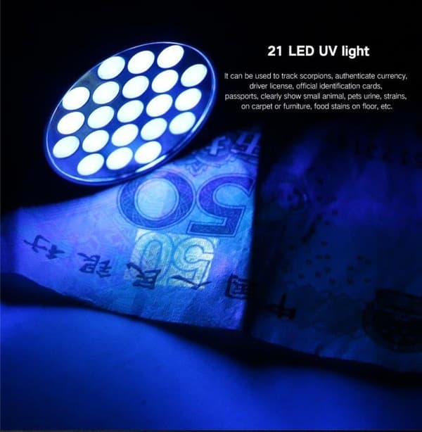 Lommelygte med UV-lys