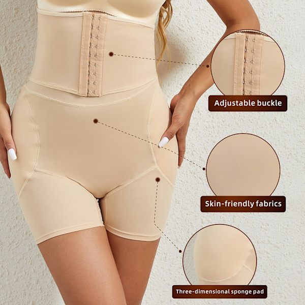 Shapewear med hög midja L - Beige