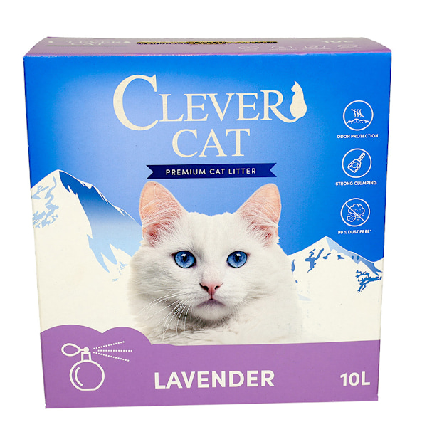 Kattsand Clever Cat lavendel 10L