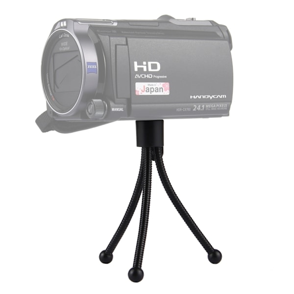 Flexibel tripod till videokamera med starka justerbara ben