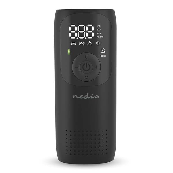 Nedis laddningsbar luftpump – 10,3 bar med LED-display och USB-C
