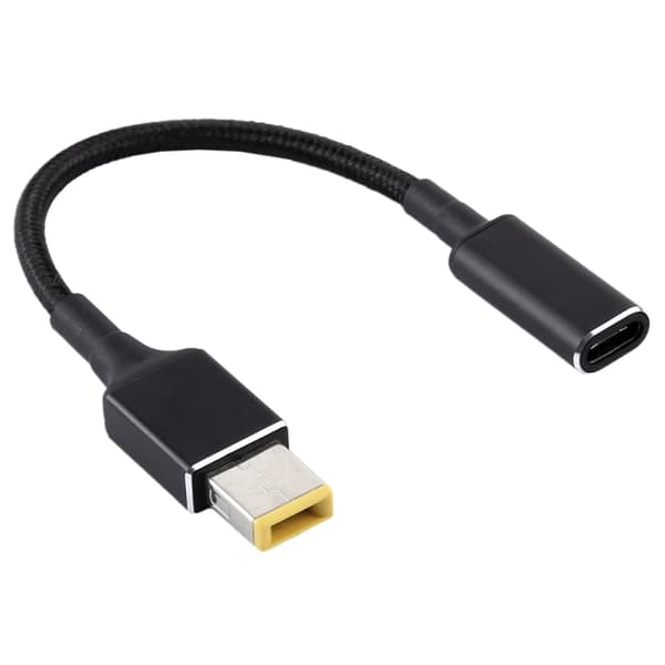 PD 100W 18,5-20V Square Pin til USB Type-C-adapter Lenovo