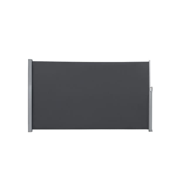 Udtrækkelig sidemarkise 180×400 cm / afskærmning til terrasse,