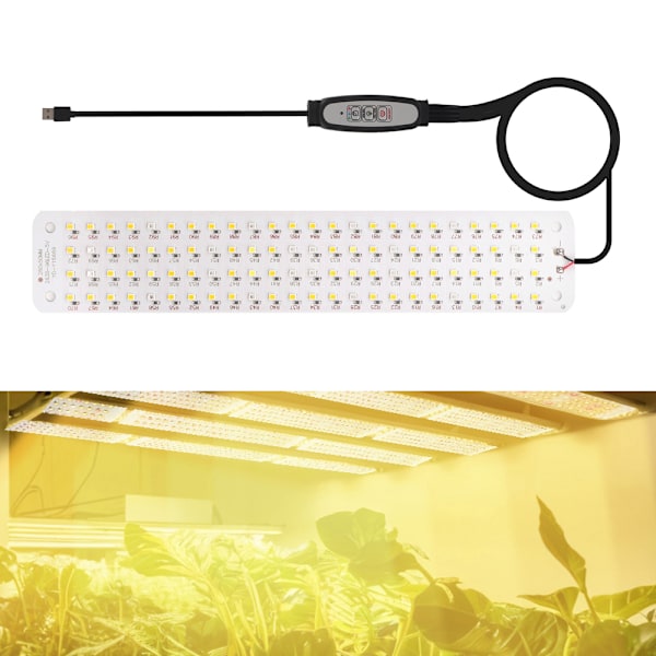 LED-kasvivalaisin, jossa on 1 paneeli ja 4-portainen himmennin