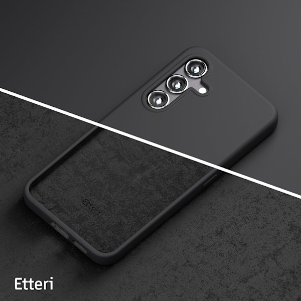 Etteri silikoneetui med mikrofiberforing til Samsung Galaxy S25