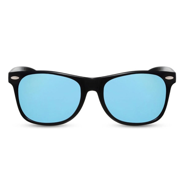 Solbriller - Sorte med blå glas