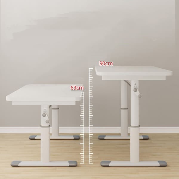 Vitt Höj och Sänkbart Skrivbord 120cm