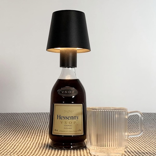 Lampeskærm til flaske - Sort