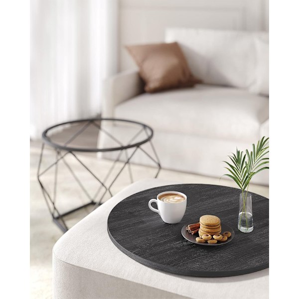 Runde sofaborde i metal - Svart industrielt design