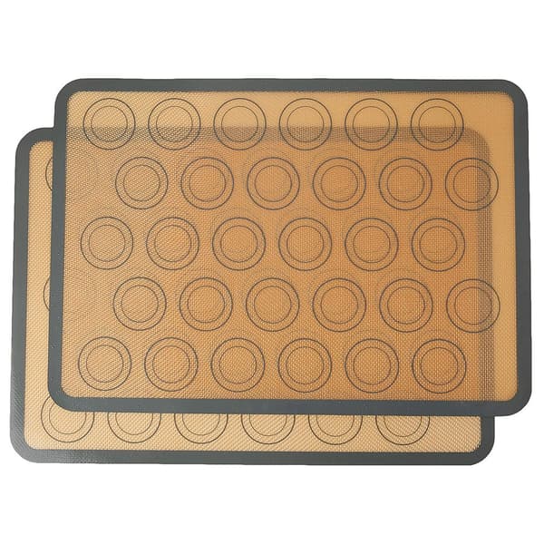 Bakmatta silikon 2-pack / återanvändbar non-stick bakunderlägg