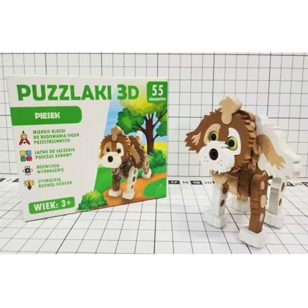 DIY 3D-legetøjshund - 55 stykker