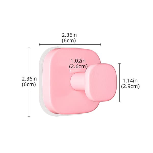 Vægkrog med sugekop – Rosa / sugekopkrog til badeværelset / vak