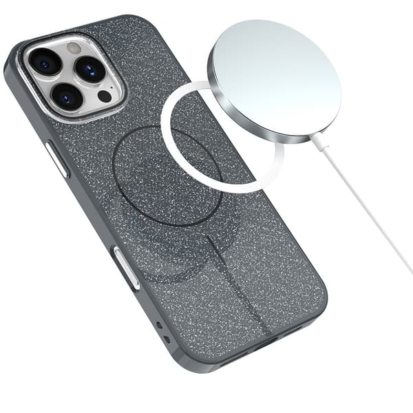 Glitrende bagside til iPhone 17 - Sort