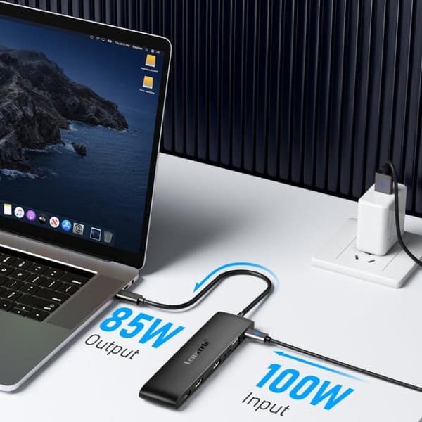 Lemorele TC97 USB-C -telakointiasema, jossa on HDMI 4K, Gigabit