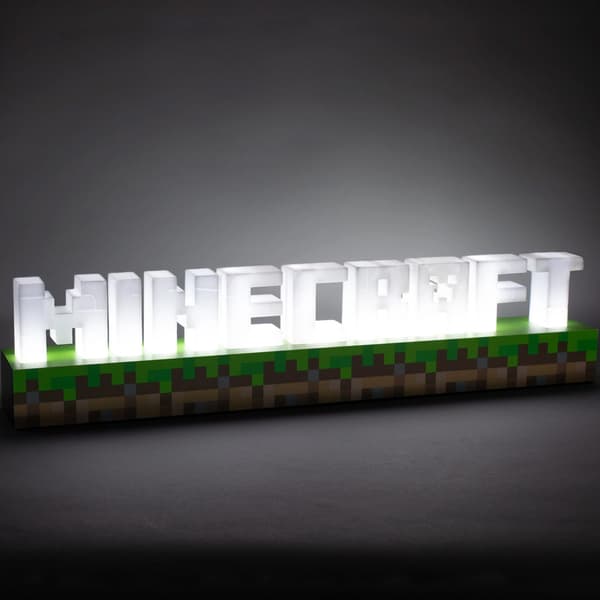 Paladone Minecraft Logo Light / Minecraft logo light med pixelb