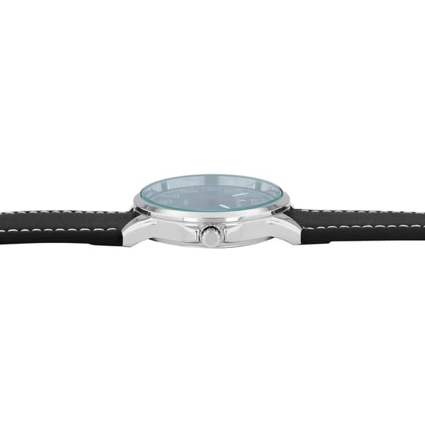 Excellanc Herrklocka med svart konstläderarmband – 45 mm