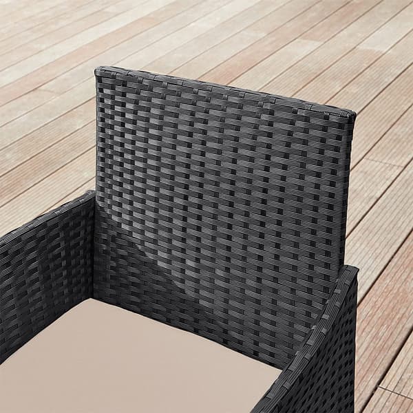 Loungeset i konstrotting 4 delar - 2 stolar, 2-sitssoffa och bo