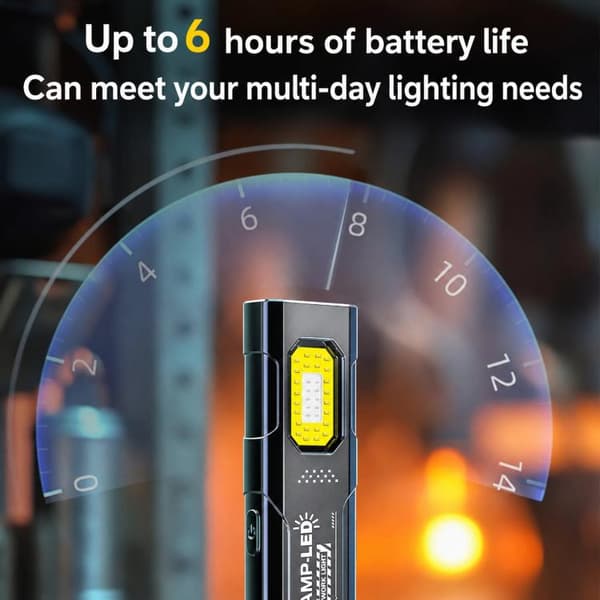 LED COB -työvalo, jossa on kiinnike ja Magnet / Ladattava tasku