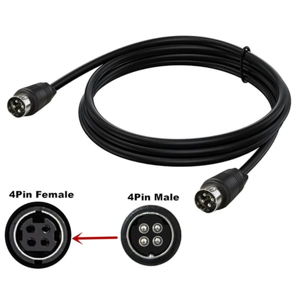 Lydkabel MD DIN 4 Pin han med ren kobberkerne - 50 cm