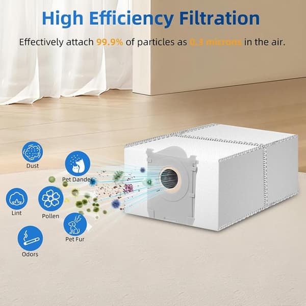 Pölypussit, 6 kpl:n pakkaus, Ecovacs Deebot X8, T50, T80, X9 Om