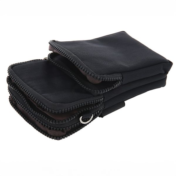Mobiltaske med rem - Sort