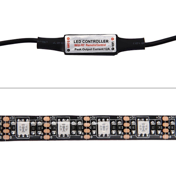 USB-drevet TV-belysning / LED-lyskæde med Fjer - 12W 60 LEDs SM