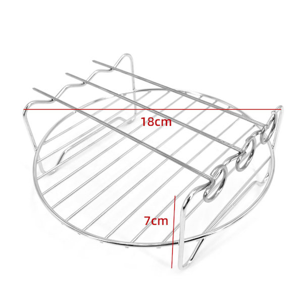 Grillstativ med spyd til Air Fryer 18x7cm