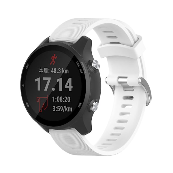 Silikonearmbånd til Garmin Forerunner 245 / 245 Music - Hvid