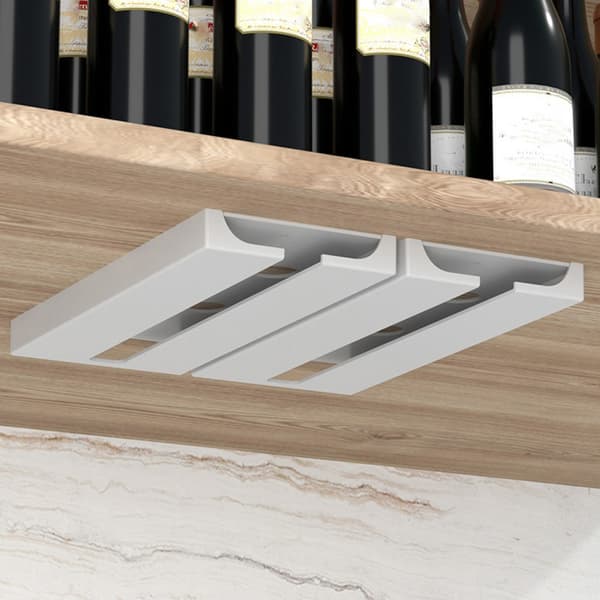 Vinglasholder under hylde 2-pak - glasholder / glasopbevaring