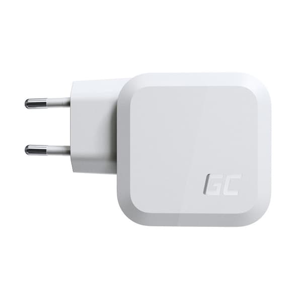 Green Cell PowerGaN 65 W:n seinälaturi, 2 x USB-C ja 1 x USB QC
