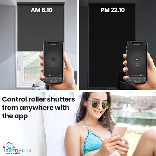 Extralink smart rullgardinsmotor – Wi-Fi – Tuya – 5V/1A – batte