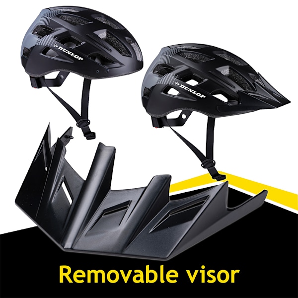 Dunlop pyöräilykypärä LED-valolla 58-61cm