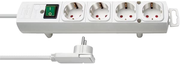 Brennenstuhl Comfort-Line Plus 4-haara-pistorasia, jossa on lit