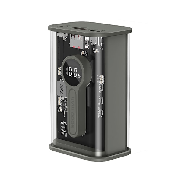 Kompakti Powerbank 9000mah pikalatauksella QC3.0 1xUSB 1xUSB-C