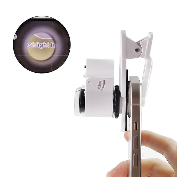 Luplampe 45X med LED-lys og klemme