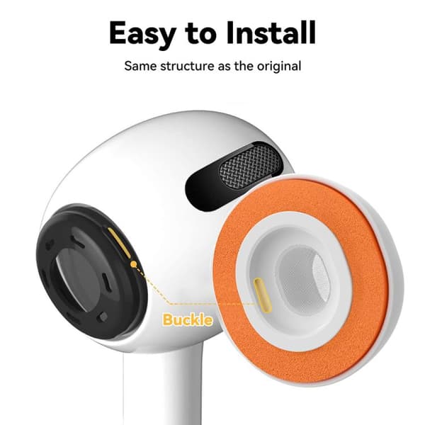 Öronproppar till AirPods Pro 1 / 2 S/M/L - Vit/Orange