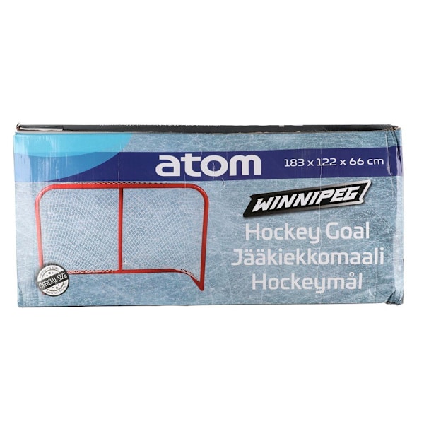 Hockeymål i metall 183 x 122 x 66 cm med hållbart nät