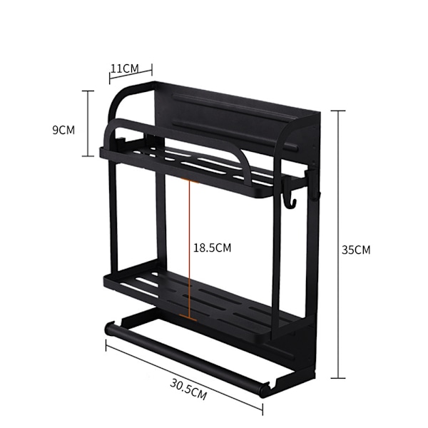 Krydderihylde væg magnetisk