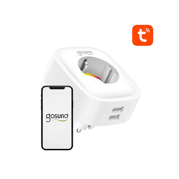 Gosund Wifi Smart Plug 2 USB:llä - Älykäs pistorasia Tuya yhtee