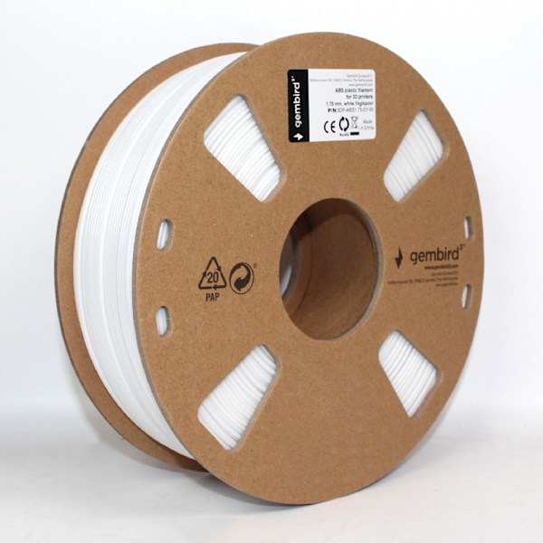 ABS-Filament till 3D-skrivare 1,75mm 1kg - Vit