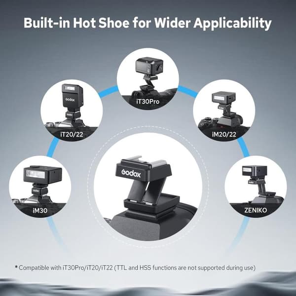 Godox FS-R fällbar blixtskoförhöjare / fällbar hot shoe riser f