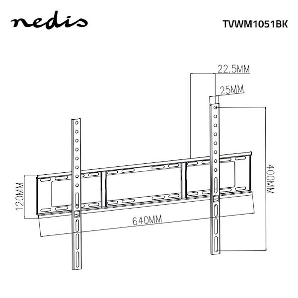 Nedis Kiinteä Seinäkiinnike TV 37-70"