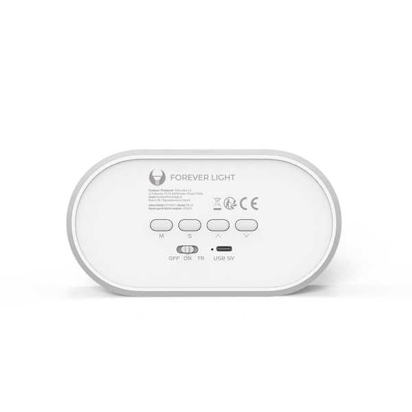 Forverer LED-vækkeur med natlys - Bunny/White