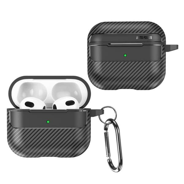 Fodral med karbinhake till AirPods 4 - Svart