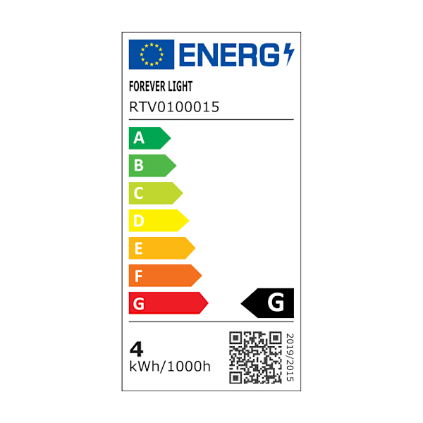 Forever Light LED-lamppu Filamentti E27 G95 4W 230V 2000K 250lm