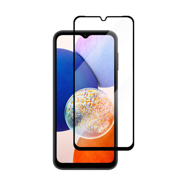 Karkaistu suojakalvo mustalla kehyksellä Samsung Galaxy A15:lle
