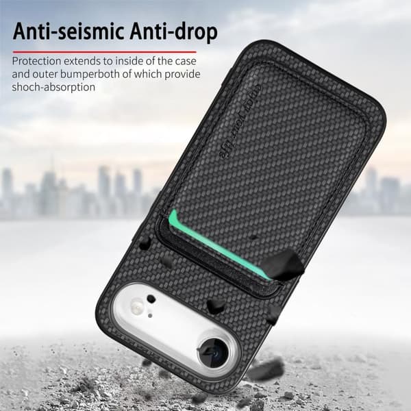 Bagcover med magnetisk kortholder til iPhone Air - Sort